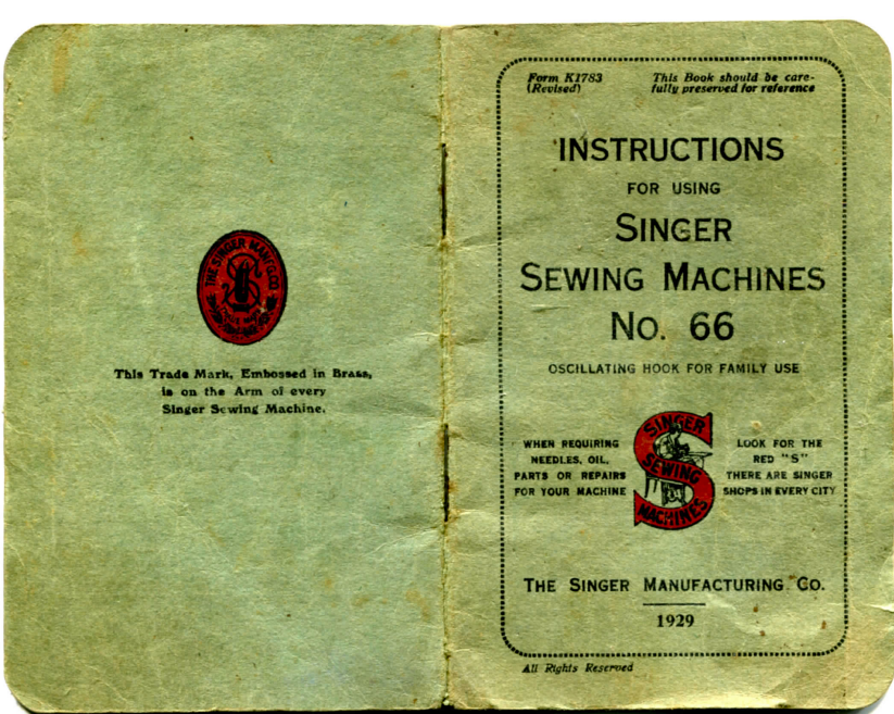 Singer Model 66 User Manual