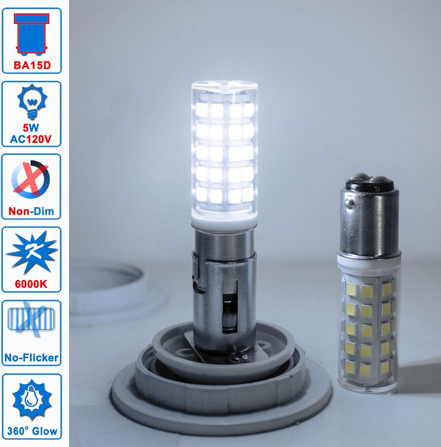 BA15D LED Double Contact DC