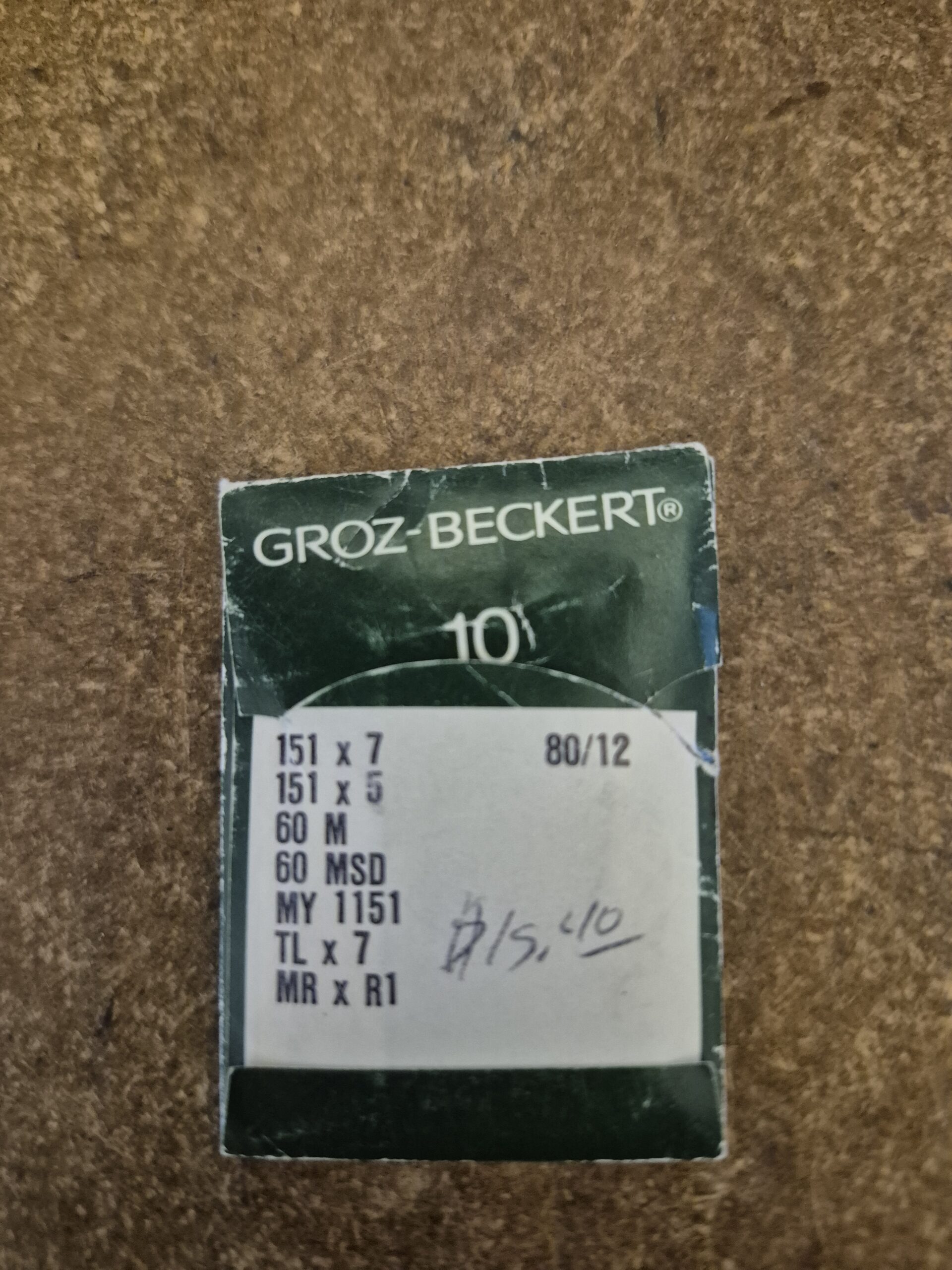 Groz‑Beckert 151X7, 151X5, 60M, 60MSD MY 1151 TLx7 MRxR1 80/12 Needles